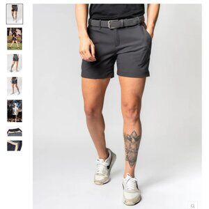 NWT NOVEL / ALPHA FORWARD Hybrid STRETCH SMOKE Shorts L